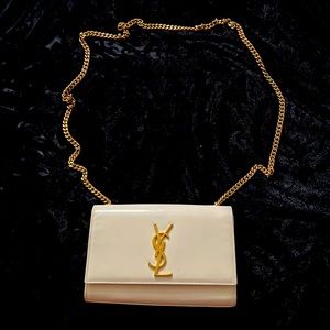 PLEASE READ: Authentic cream color Yves Saint Laurent evening purse.